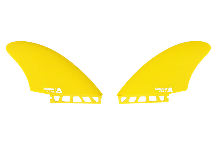 Summer vibes Twin Keel 2-Fin Set Future Compatible – Yellow
