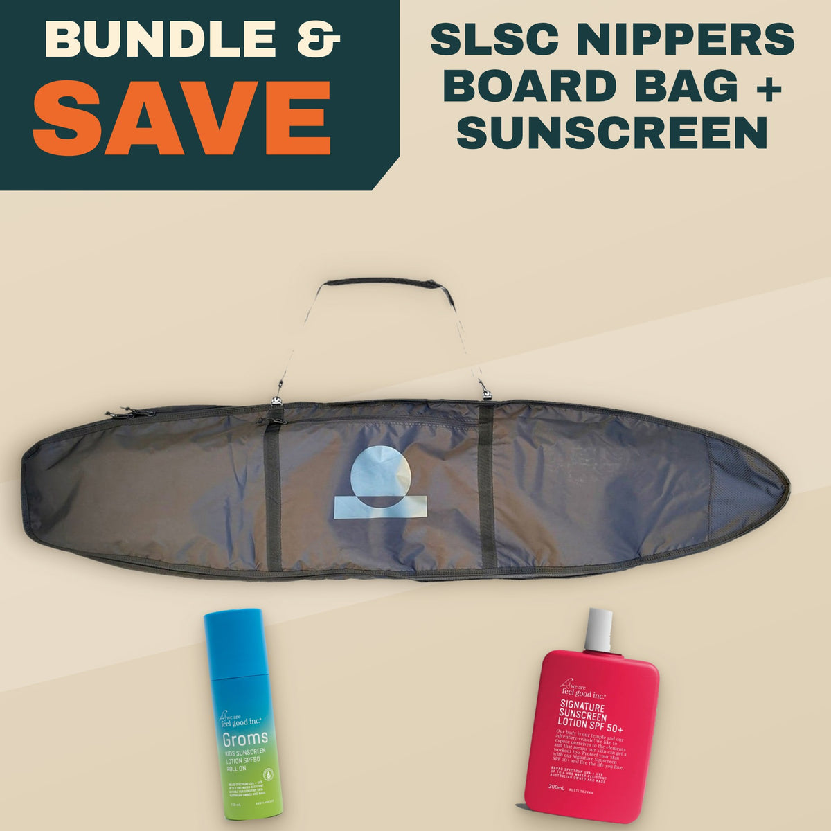 SLSC Nippers Board Bag + Sunscreen value pack