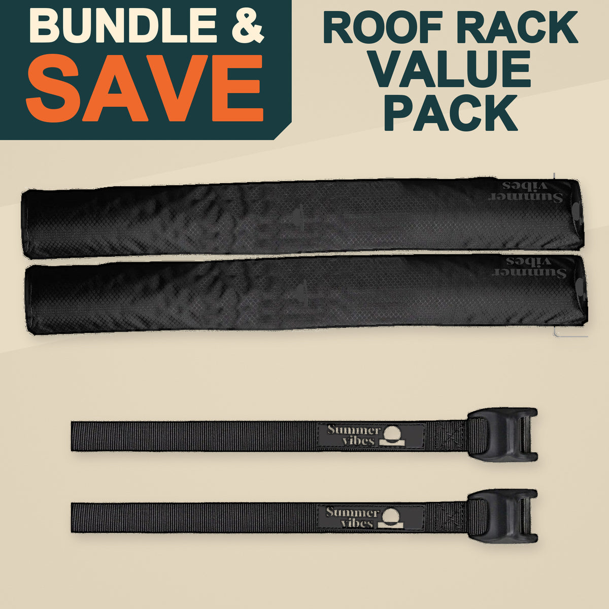 Summer vibes Roof Rack Value Pack – roof rack pads and tie-down straps