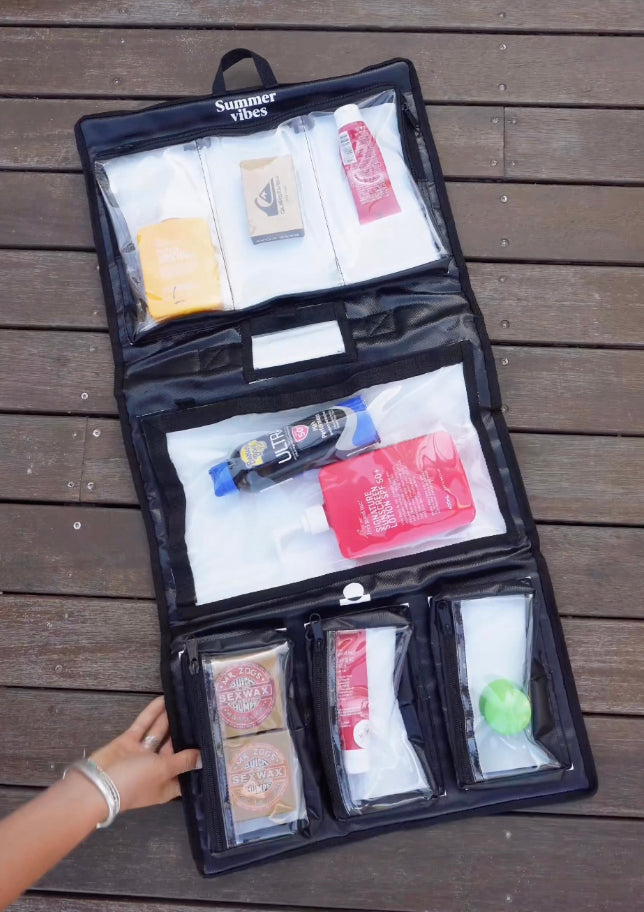 Summer Vibes Surf Accessory Storage Wallet (Car Fin Wax & Sunscreen Saver)