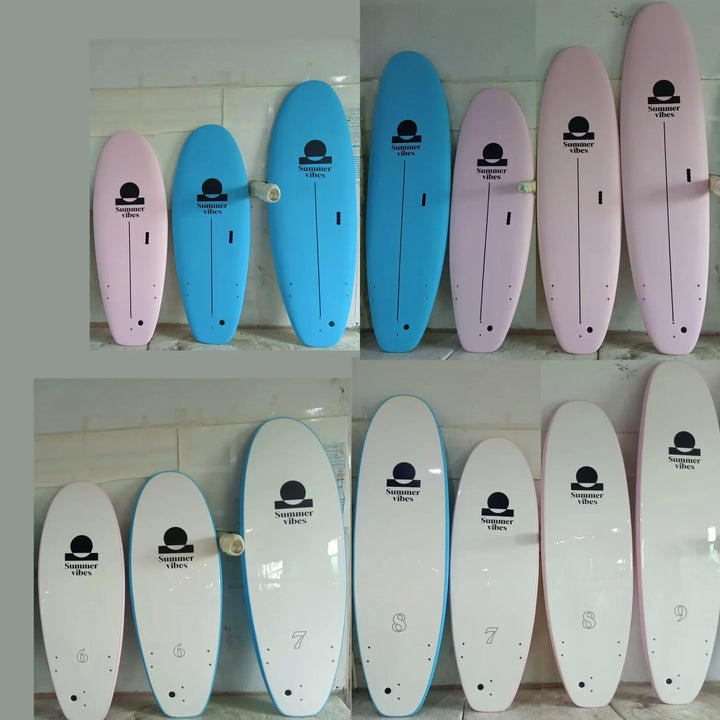Summer vibes School Rental Widebody Softboard With Handle - Blue white - Summer vibes