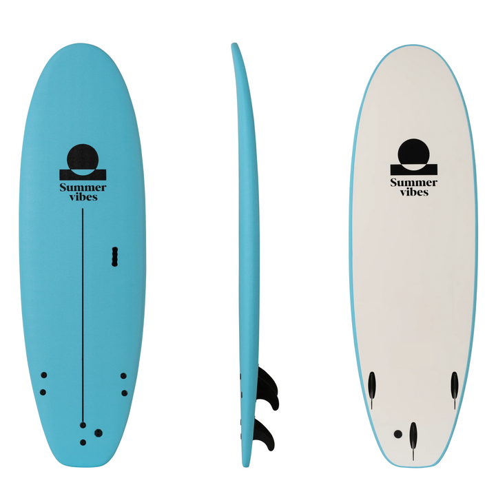 Summer vibes Wider Rider Softboard 9'0" / 119L - Blue white