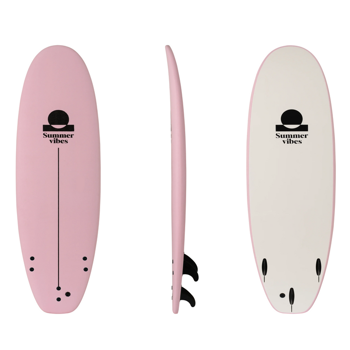 Summer vibes Wider Rider Softboard 6'0" / 75L - Pink white